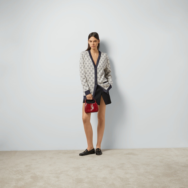 GUCCI GG cotton jacquard cardigan outlook