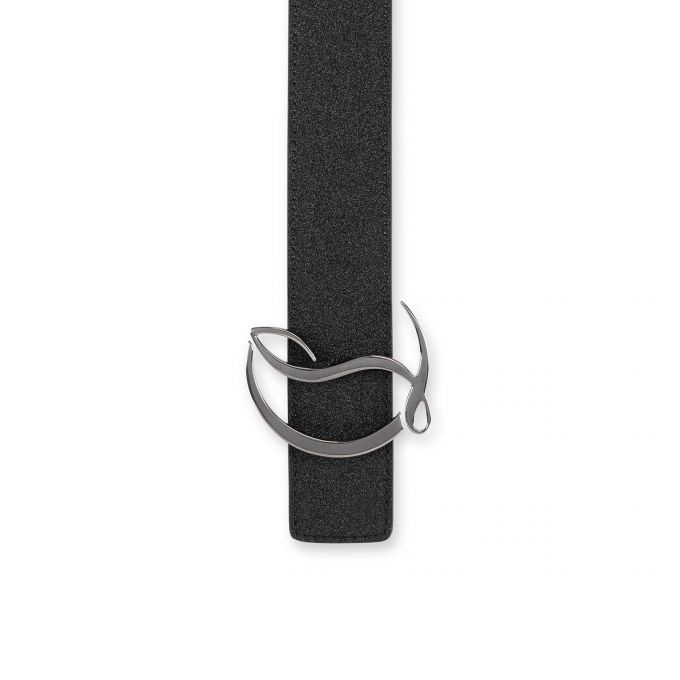 Cl Logo Belt BLACK/GUN METAL - 4