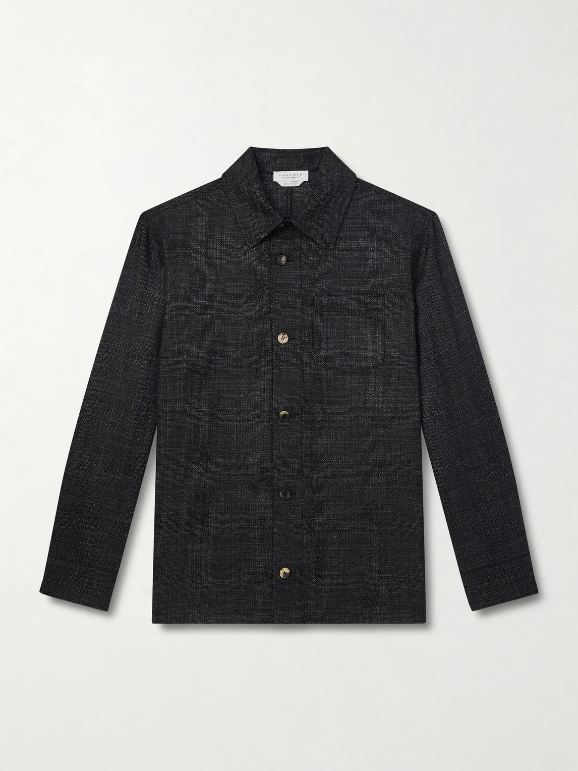 Drew Wool and Silk-Blend Overshirt - 1