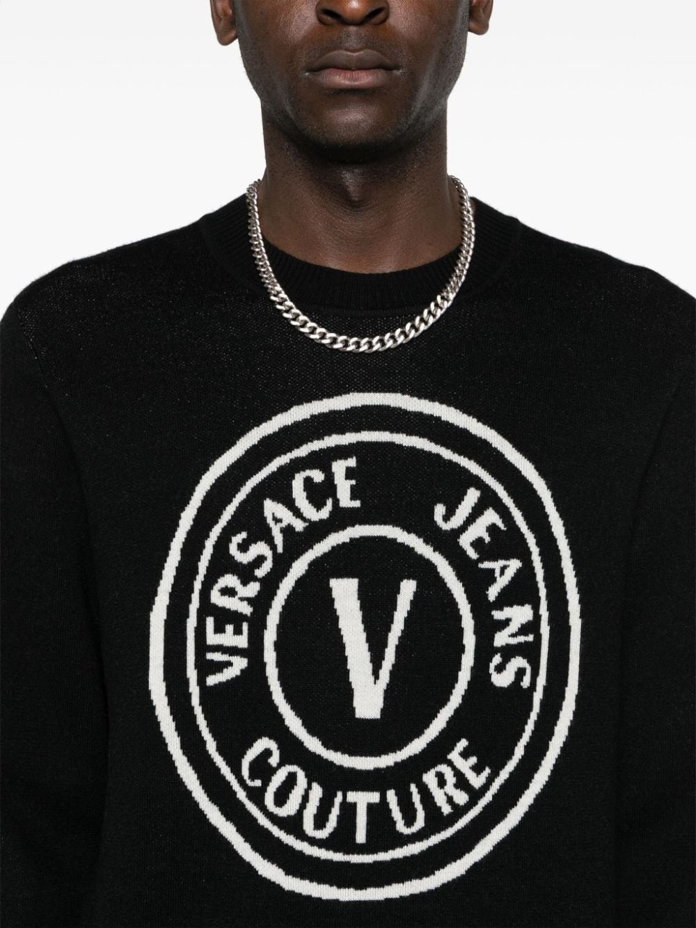 V-Emblem wool jumper - 5