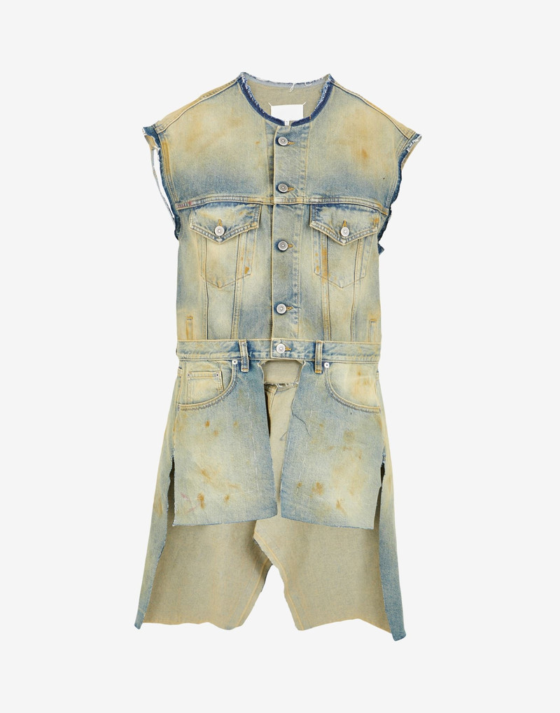 Décortiqué sleeveless 칼라 데님 재킷 1