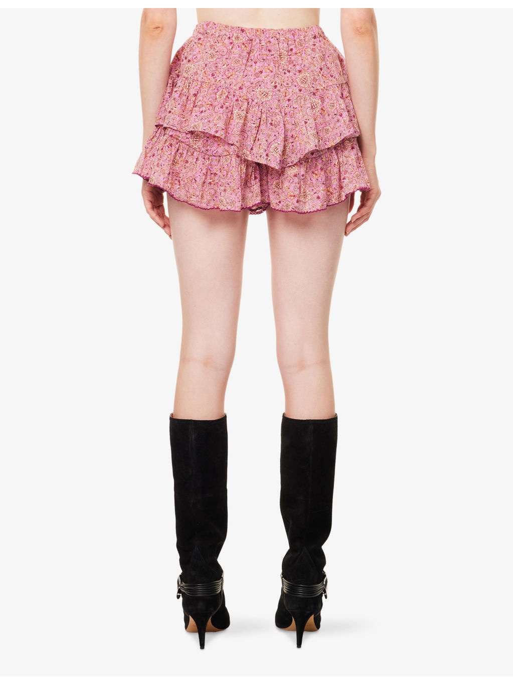 Jocadia Paisley-Print Cotton Shorts - 4