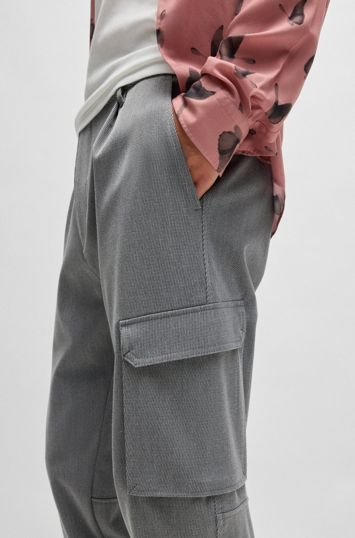 SLIM-FIT TROUSERS IN STRETCH GABARDINE - 5