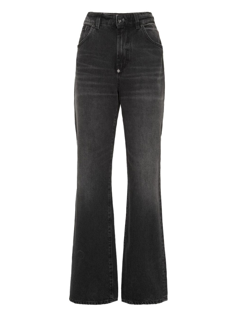 whiskering-effect jeans 1