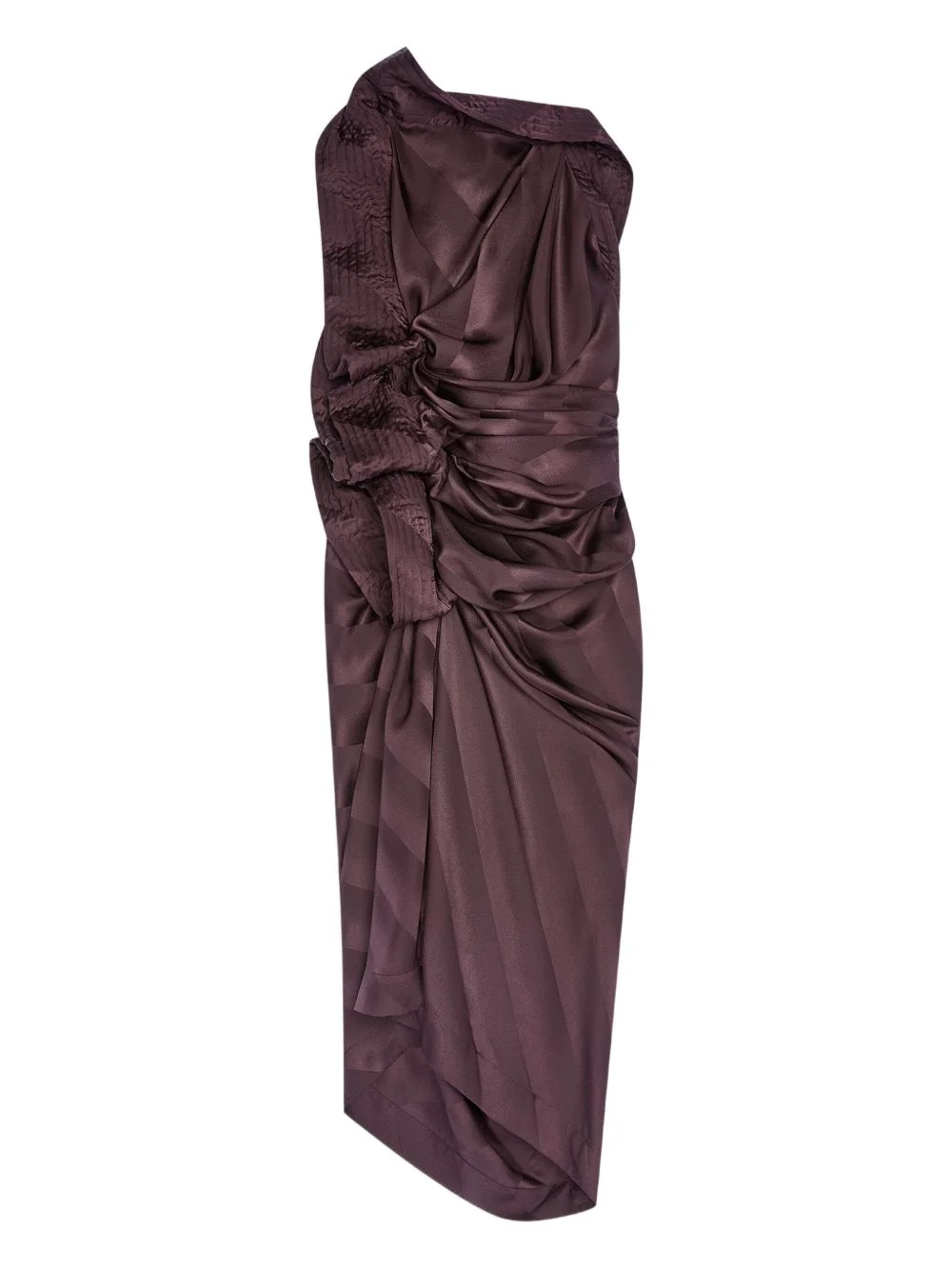 draped-design silk maxi dress - 1