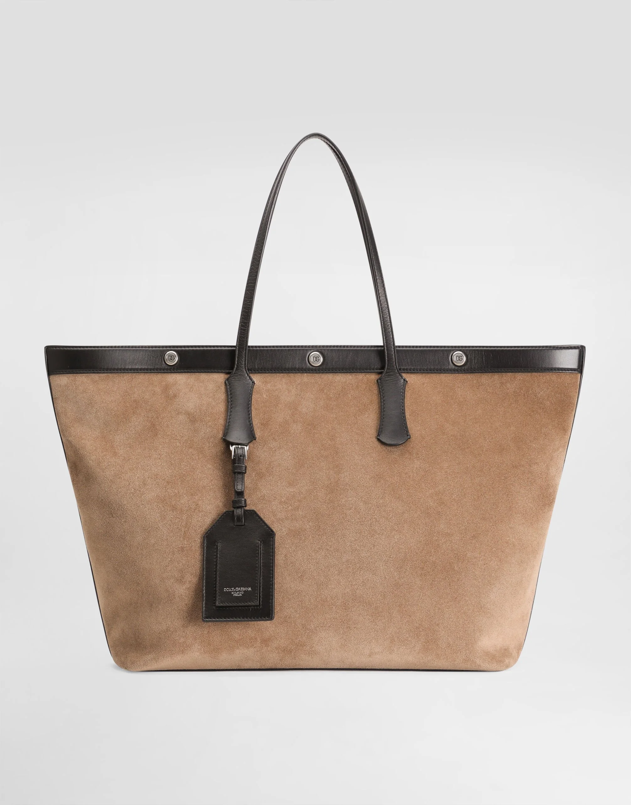 Atene split calfskin and leather shopping bag - 1