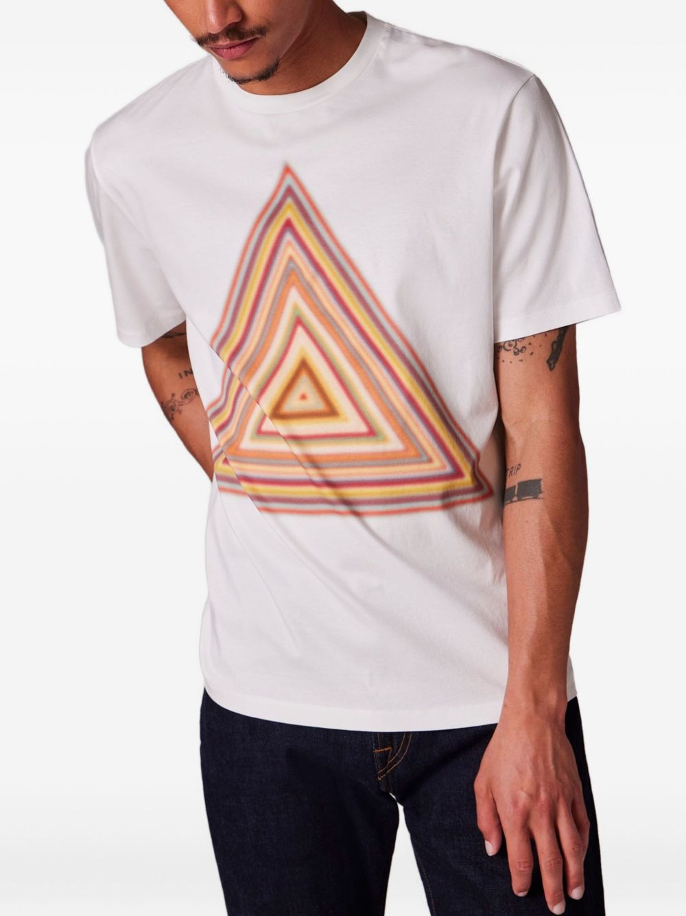 TRIANGLE-PRINT T-SHIRT - 4