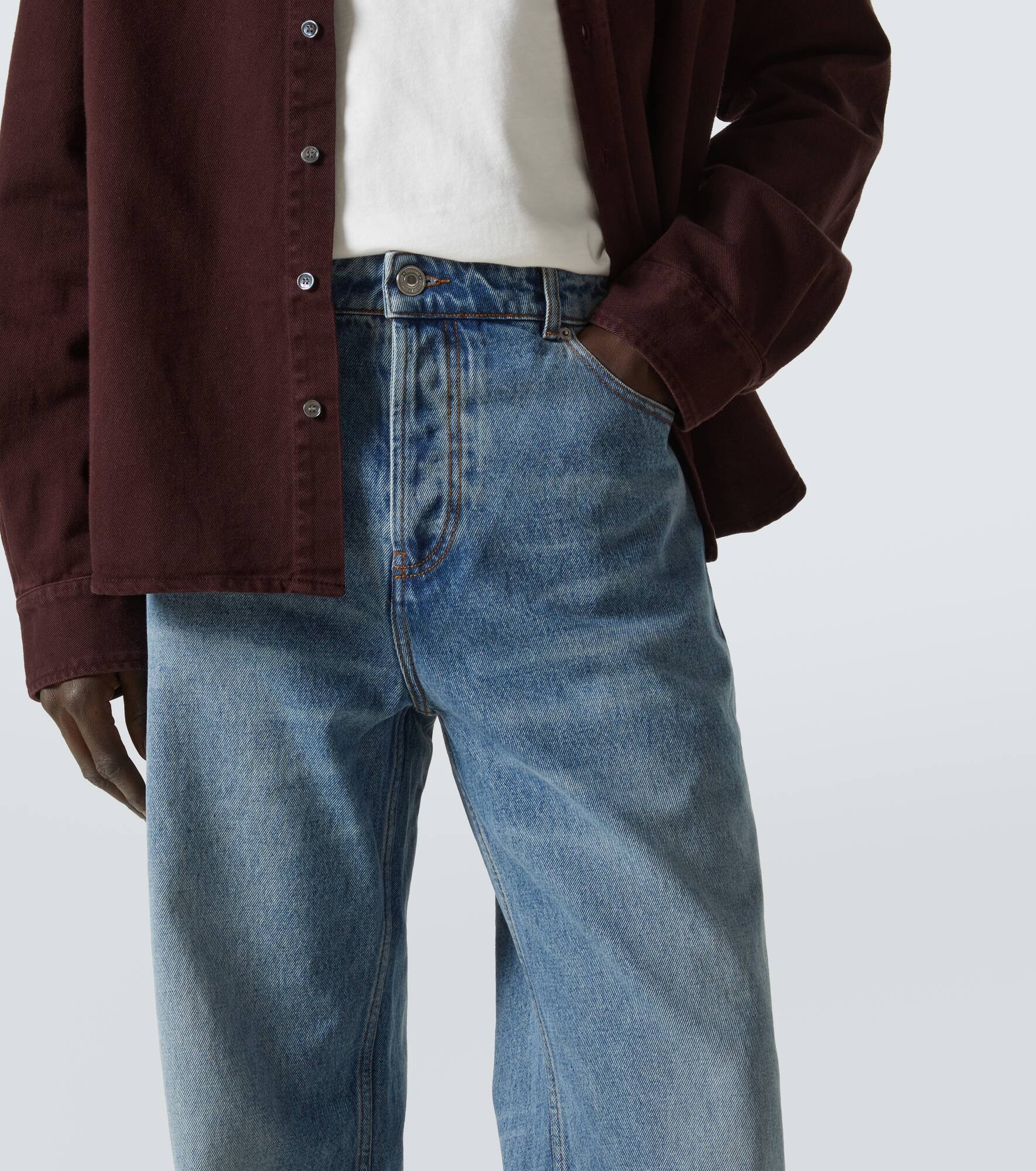 Mid-rise wide-leg jeans - 5