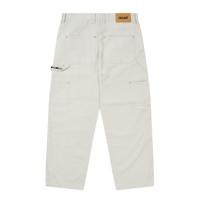 PALACE NEEDLE CORD DOUBLE KNEE PANT GREY outlook