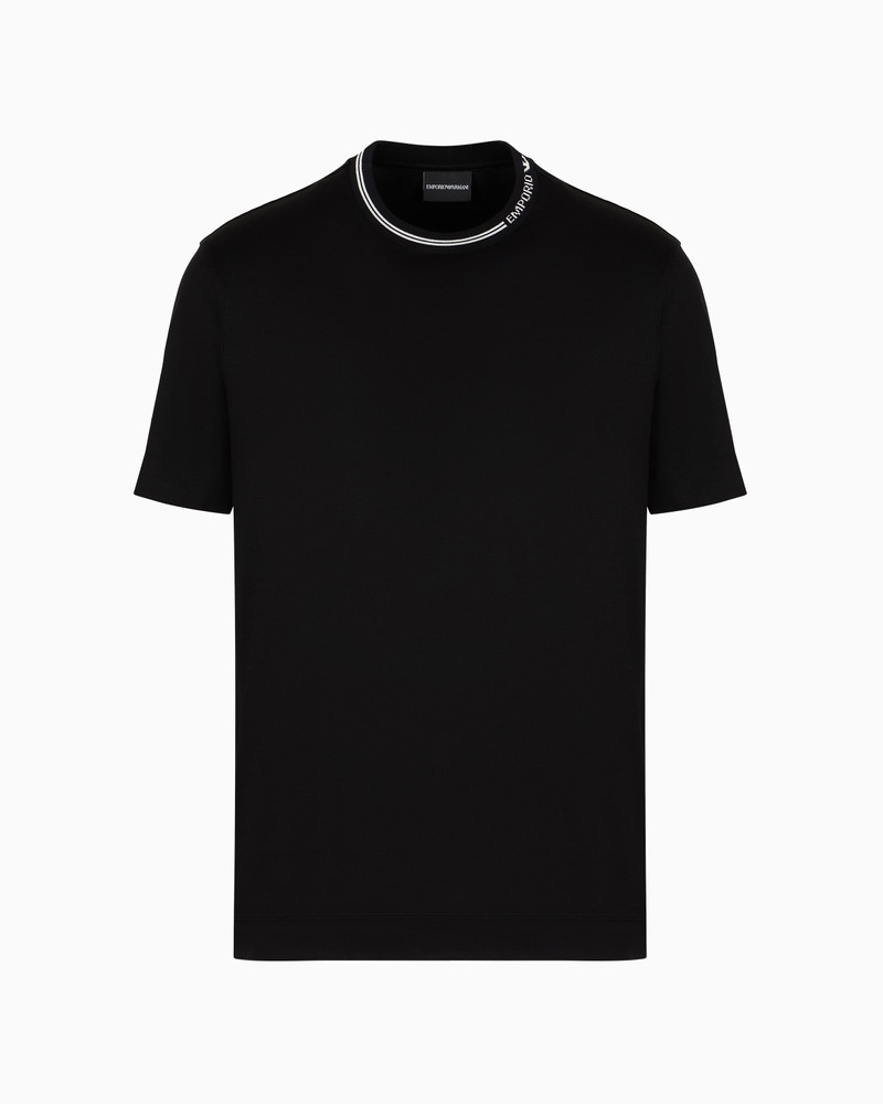 ASV Lyocell-blend jersey T-shirt 와 로고 칼라 1