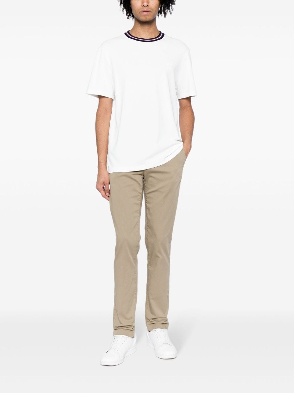 logo-patch slim-fit trousers - 2