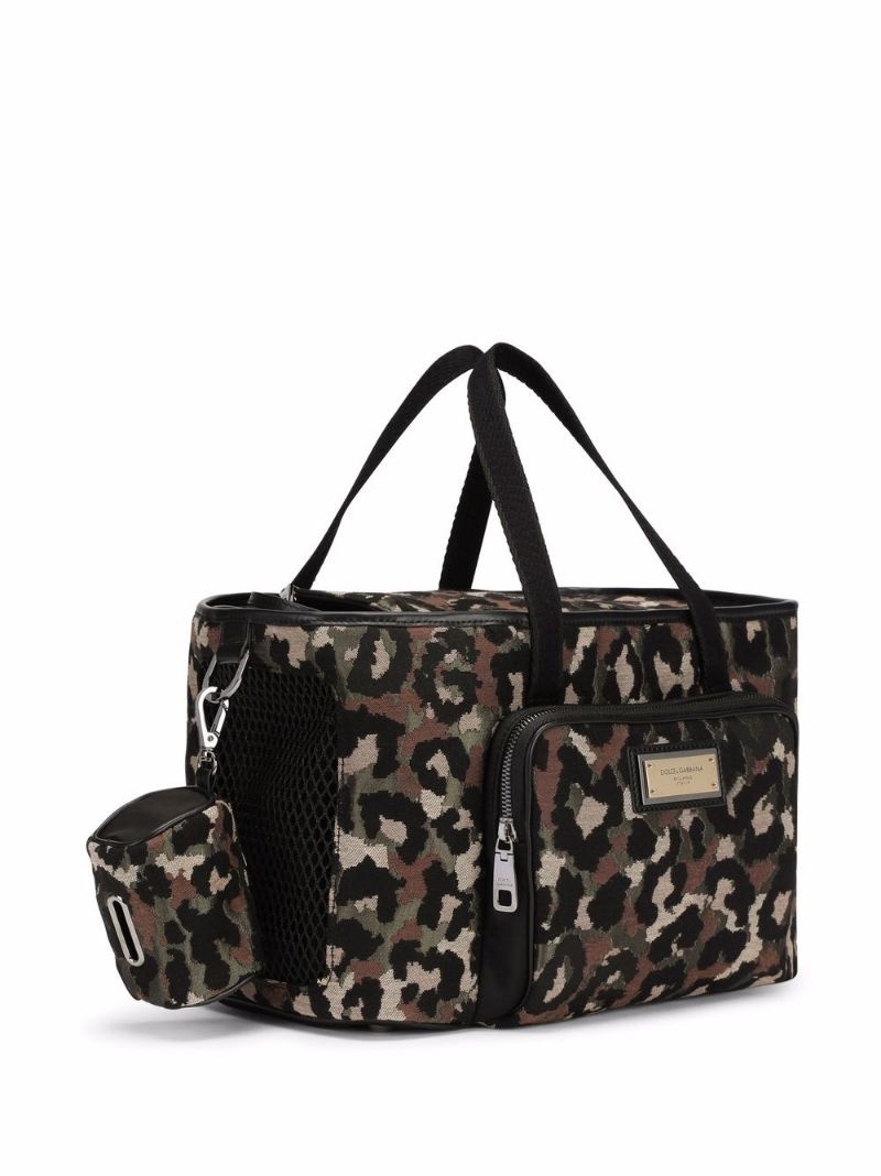 leopard-print pet carry bag - 4