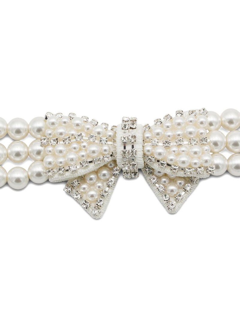 self-portrait bow-detail necklace outlook