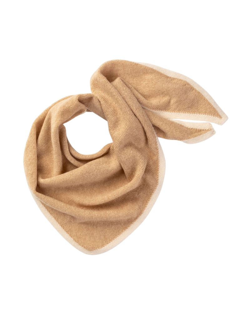Double Faced Natural Cashmere Triangle 1