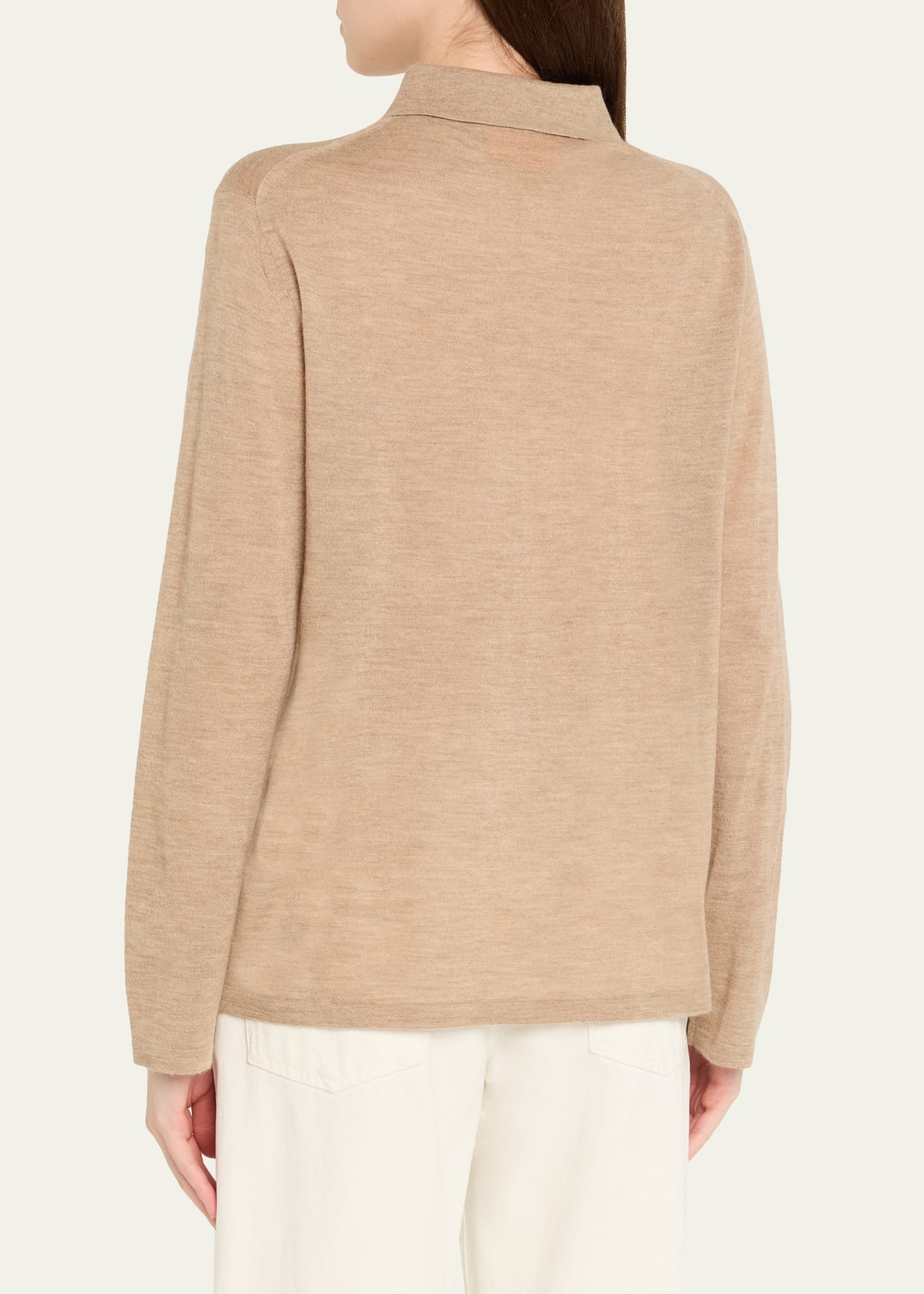 Showtime Cashmere Collared Button-Front Shirt - 3