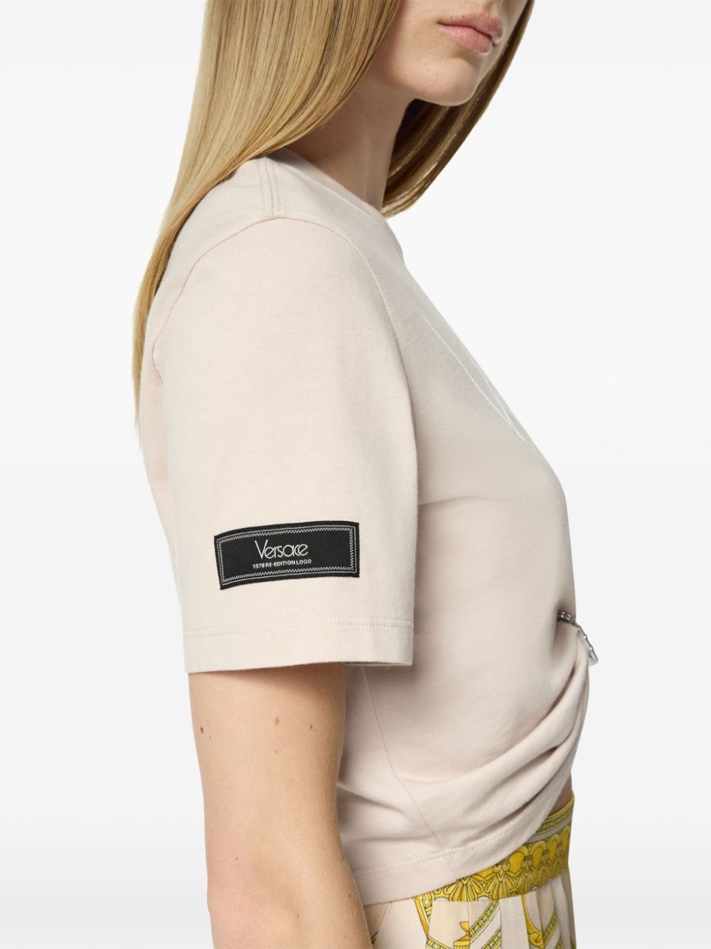 Safety Pin cropped T-shirt - 5