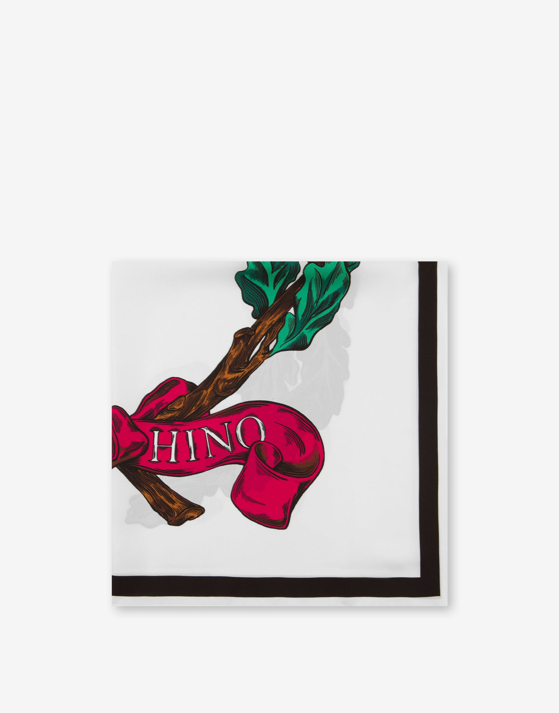 LAUREL CROWN LOGO SILK SCARF - 1