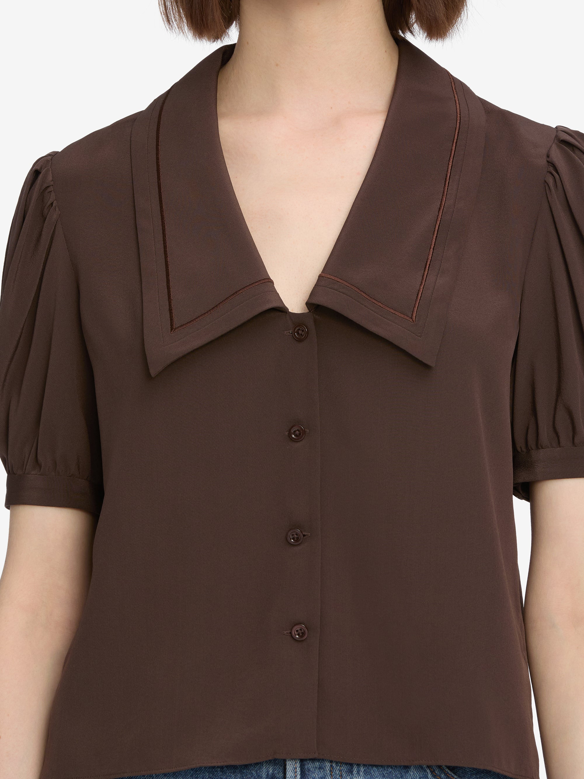 The Sailor Blouse in Coffee - 4