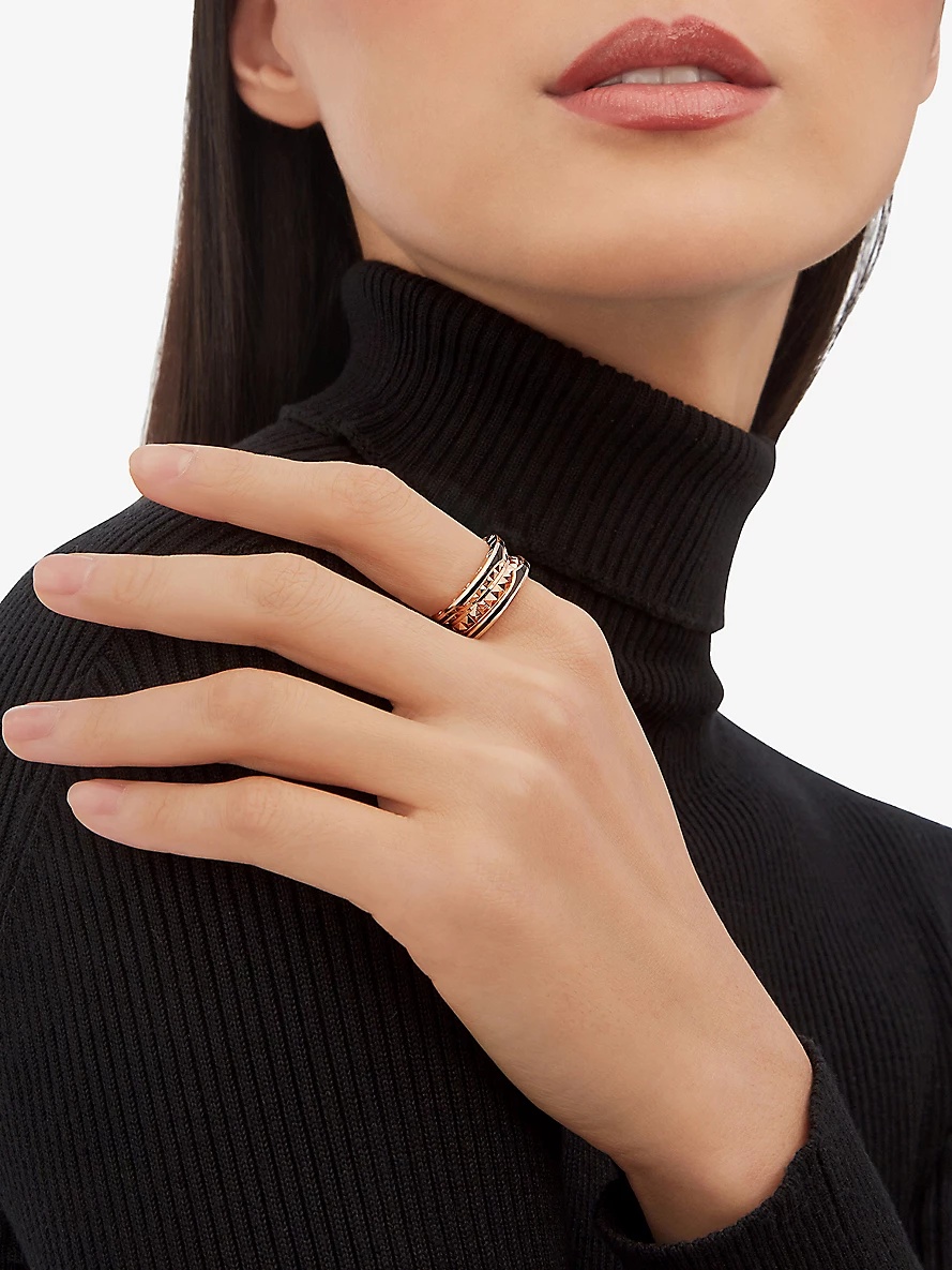 B.zero1 Rock 18ct rose-gold and ceramic ring - 2