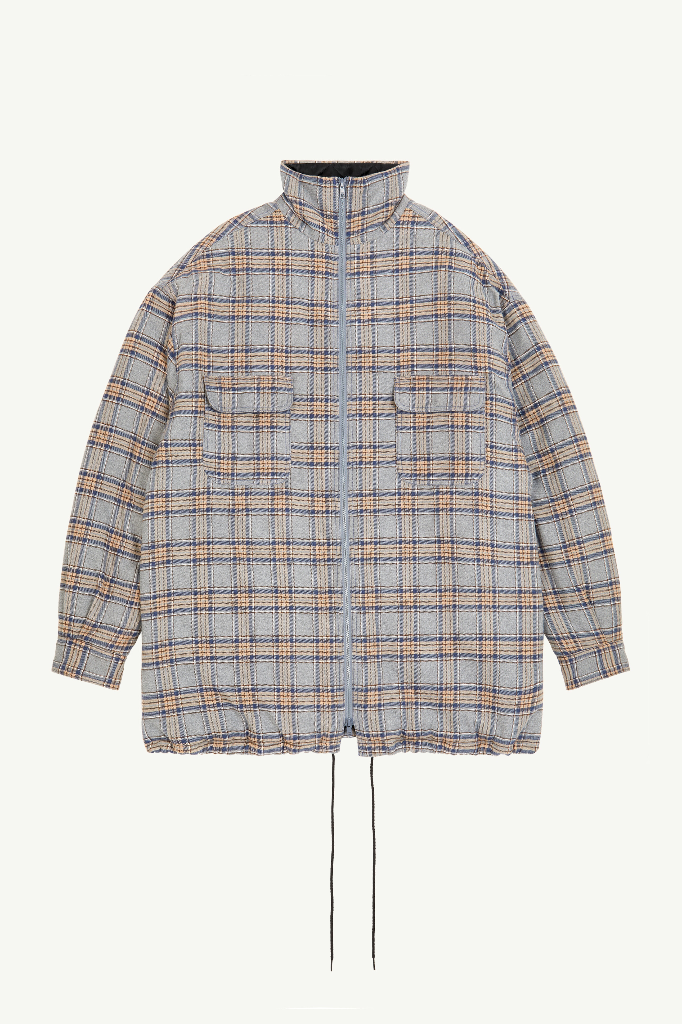 Quilted Checked Flannel Jacket - 1