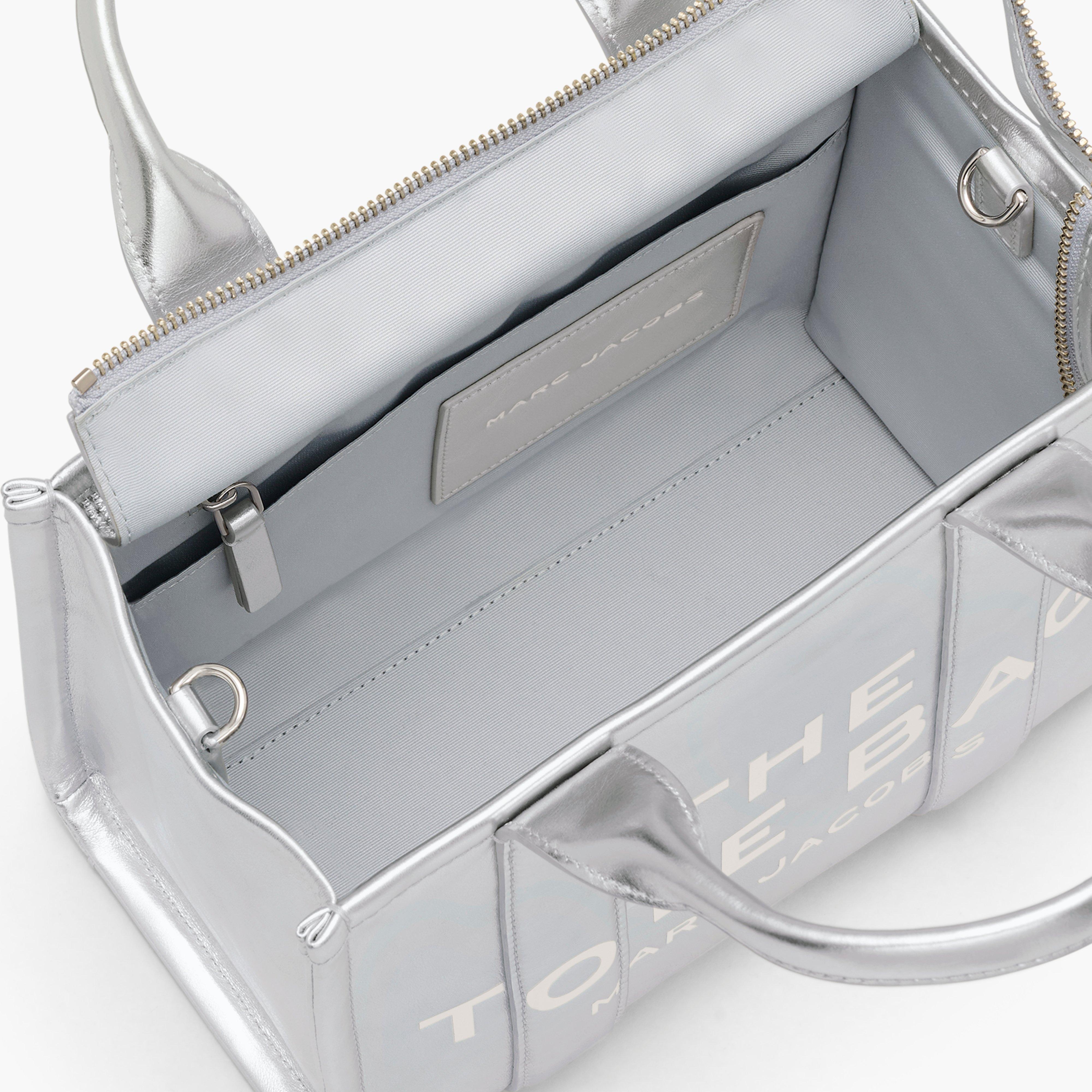 THE METALLIC LEATHER SMALL TOTE BAG - 7