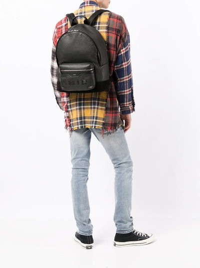 AMIRI embossed logo leather backpack outlook