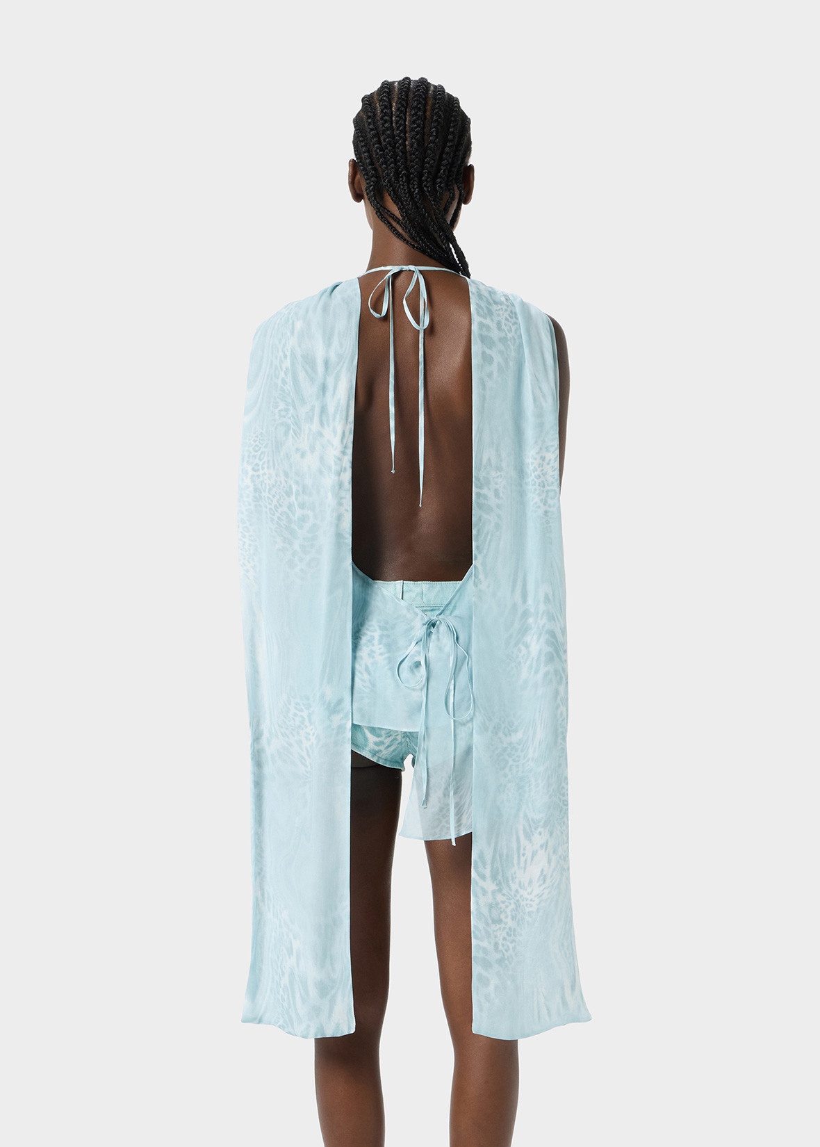 CHIFFON TOP WITH BEADS AND FRINGES - 4