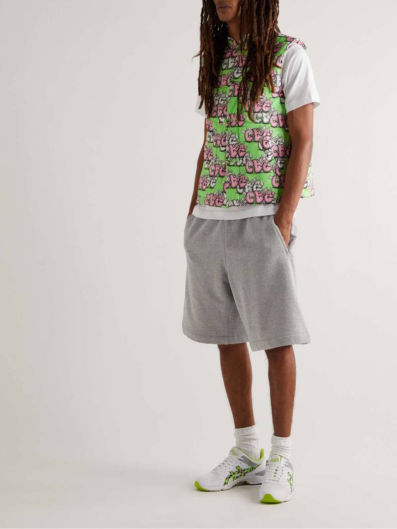 Comme des Garçons SHIRT + KAWS Reversible Quilted Printed Cotton-Poplin Gilet outlook