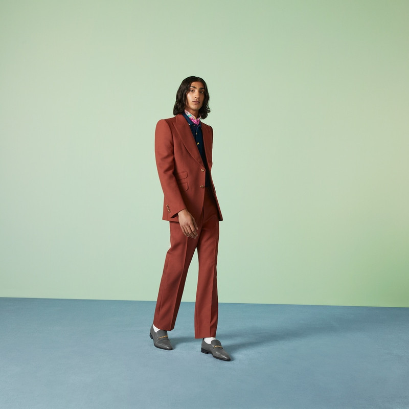 GUCCI Wool cotton jersey polo shirt outlook