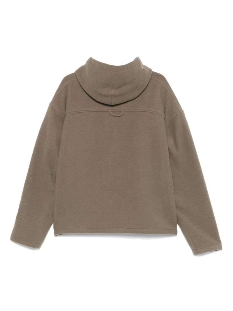 RIER fleece cropped hoodie outlook