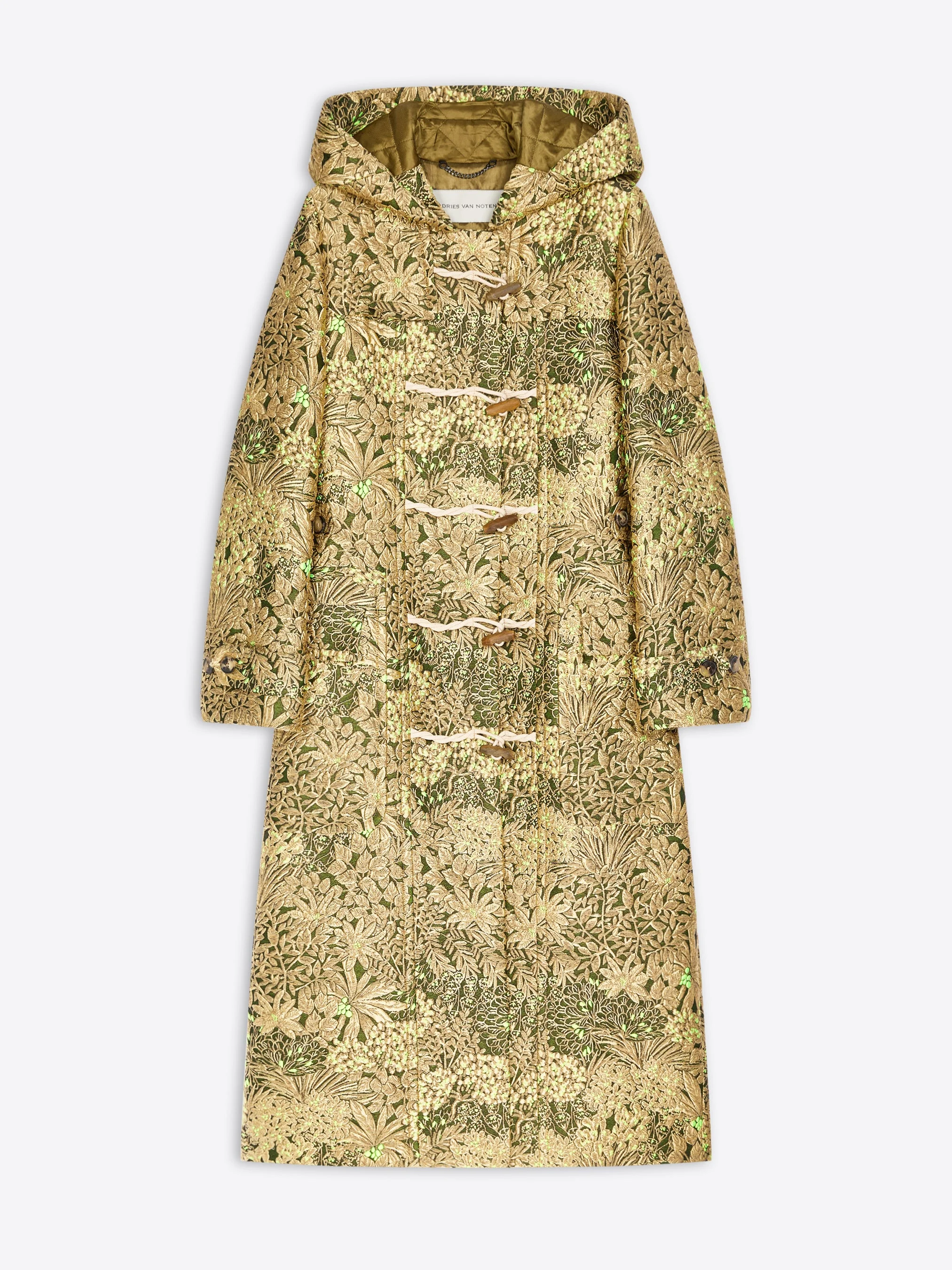JACQUARD DUFFLE COAT - 1