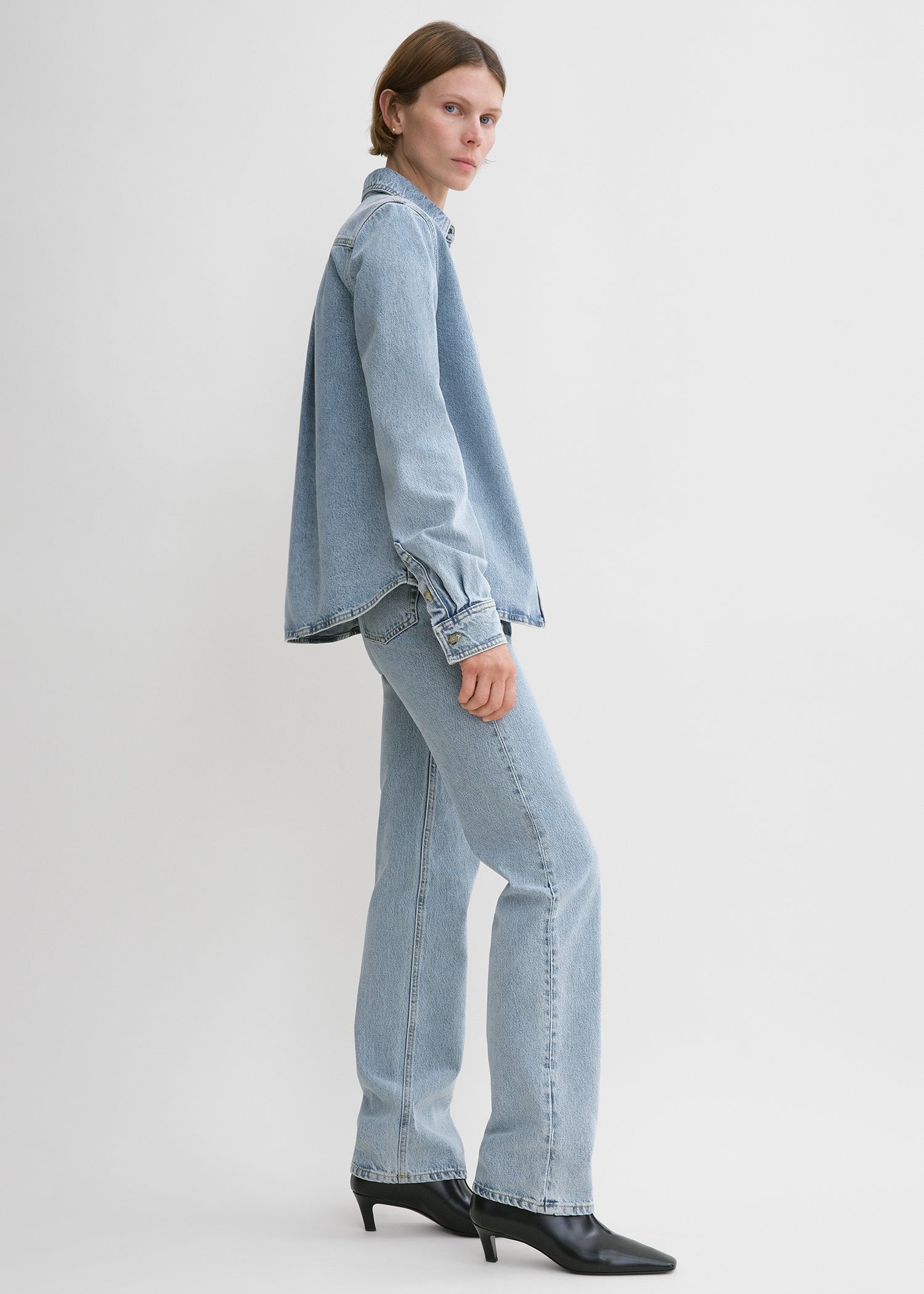 Petite denim shirt cool blue - 3