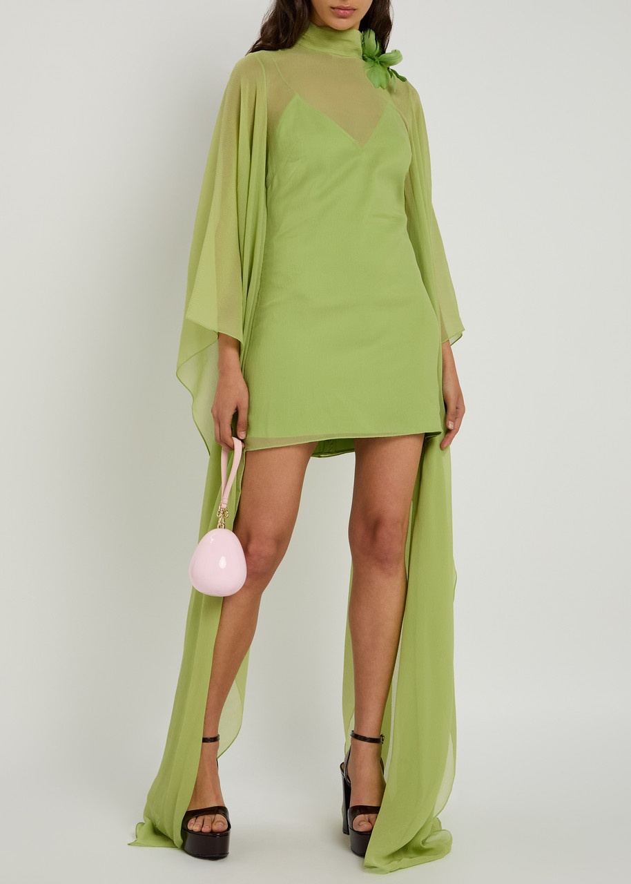 Taller Marmo Lanzarote Garden Silk-chiffon Mini Kaftan Dress - 4