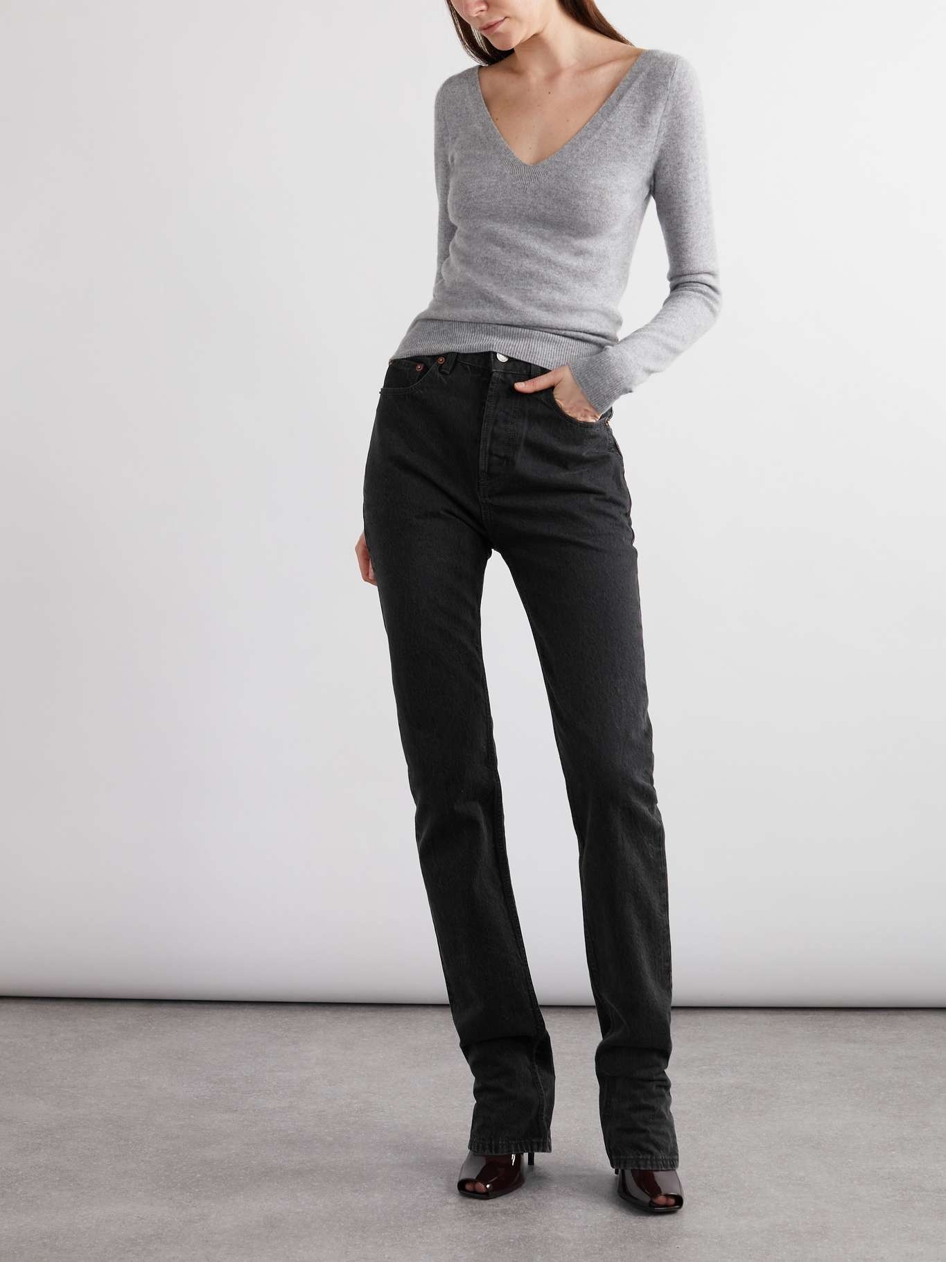 Mid-rise slim-leg jeans - 2