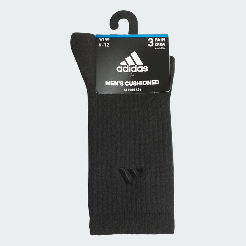 Men's Cushioned Comfort 3-Pack Crew Socks 3