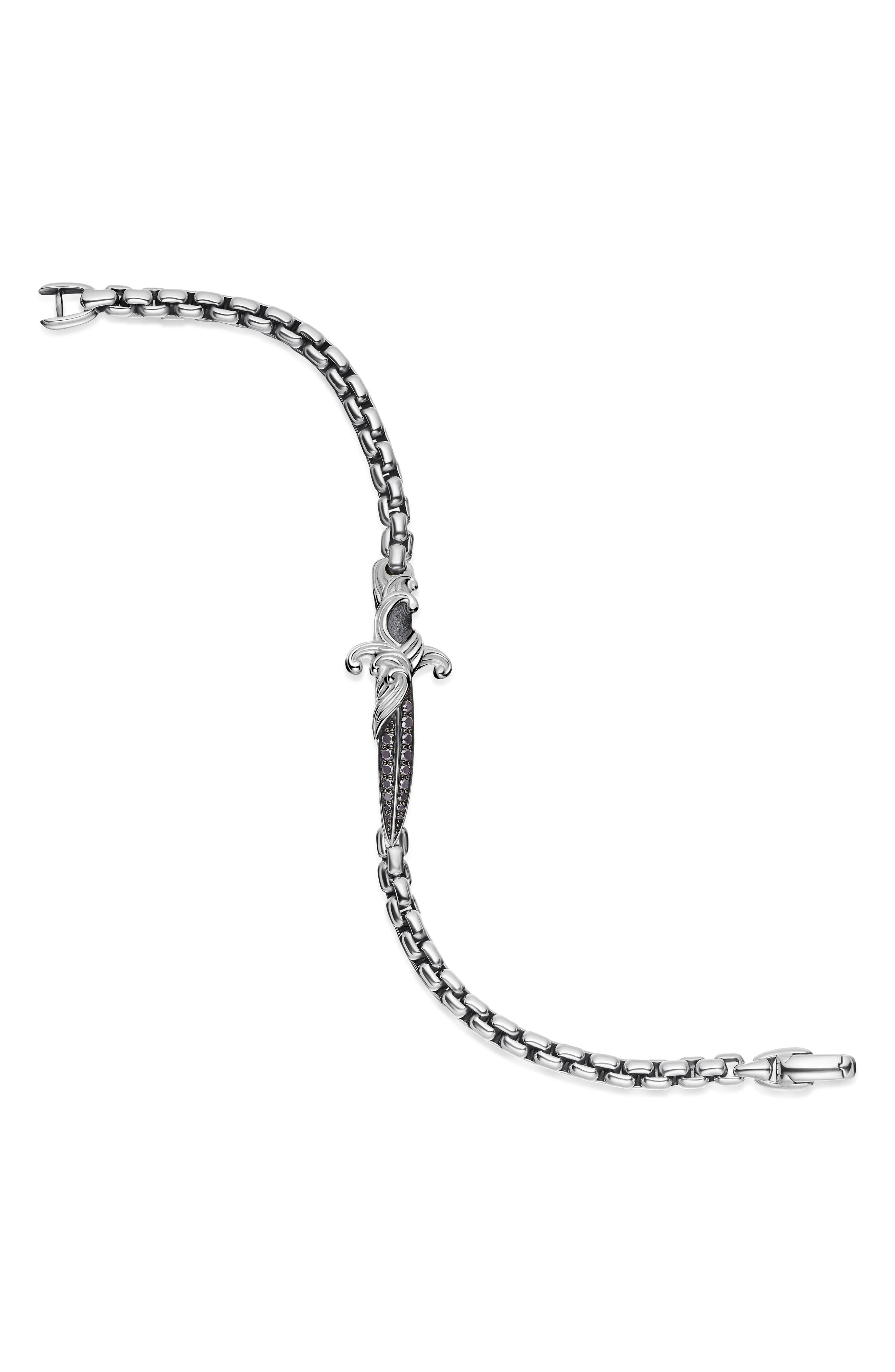 David Yurman 'Waves' Dagger Bracelet with Black Diamonds at Nordstrom - 4
