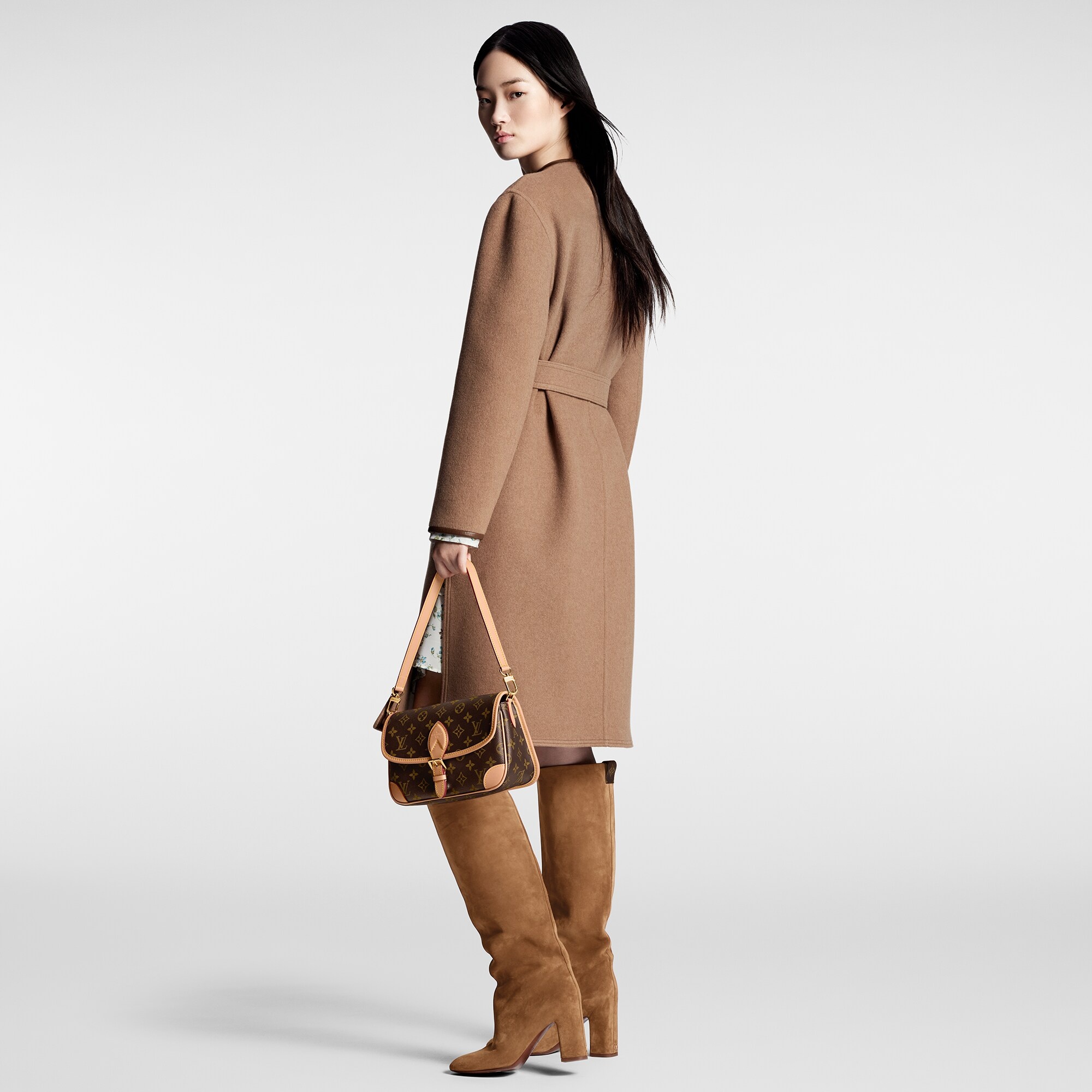 Long Belted Wrap Coat - 3