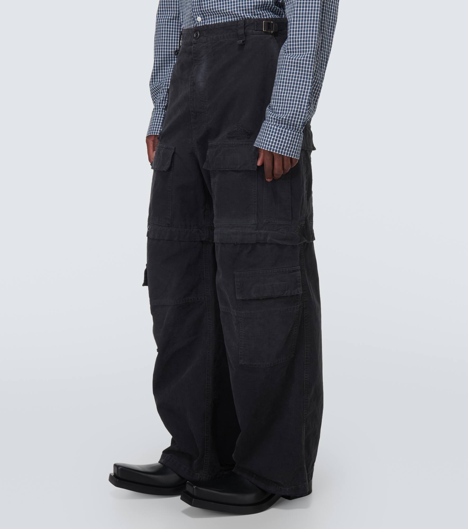 Cotton twill cargo pants - 3