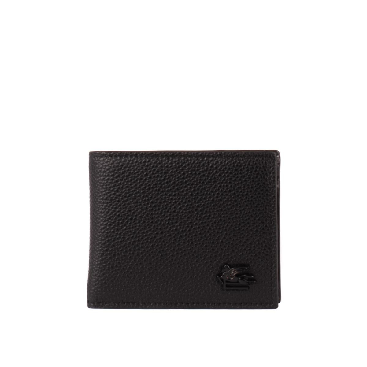 ETRO LEATHER WALLET WITH PEGASUS - 1