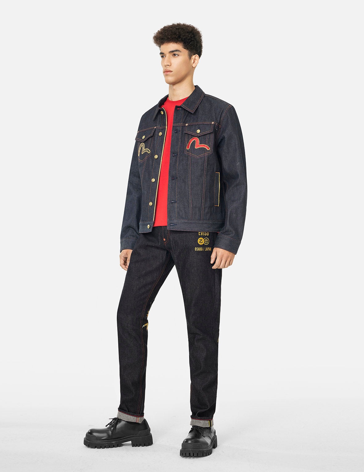2025 Limited Edition Year of the Snake Carrot Fit Raw Jeans #2017 - 4