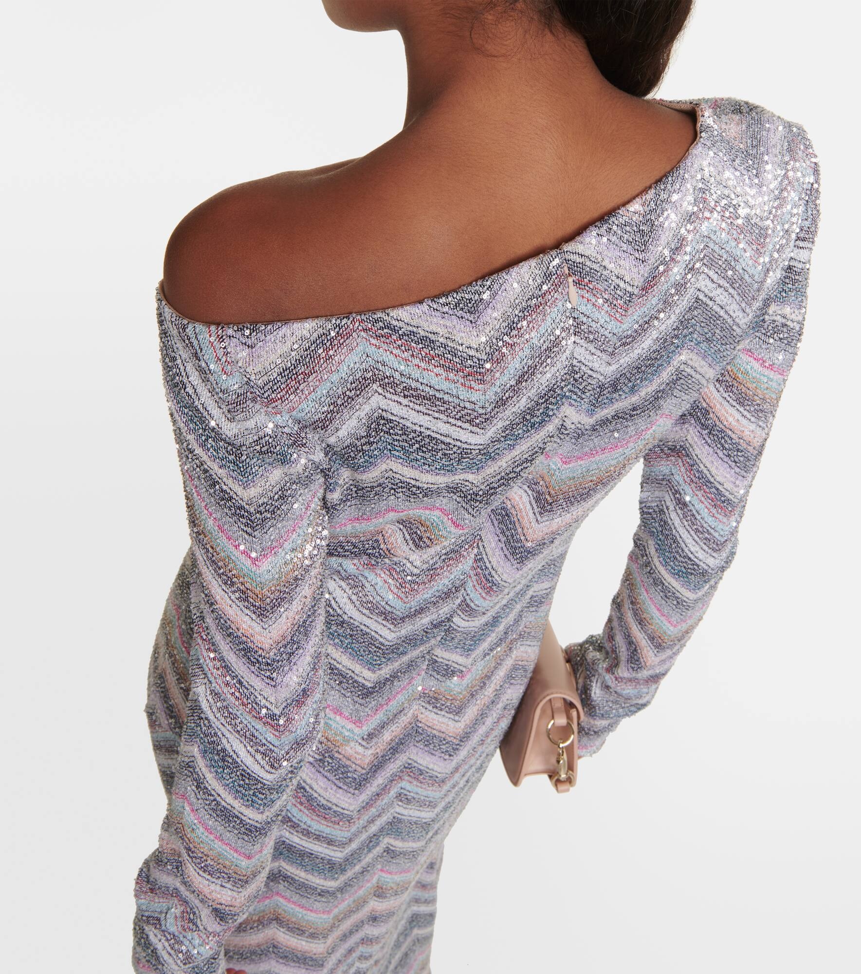 Zig Zag sequined maxi dress - 7