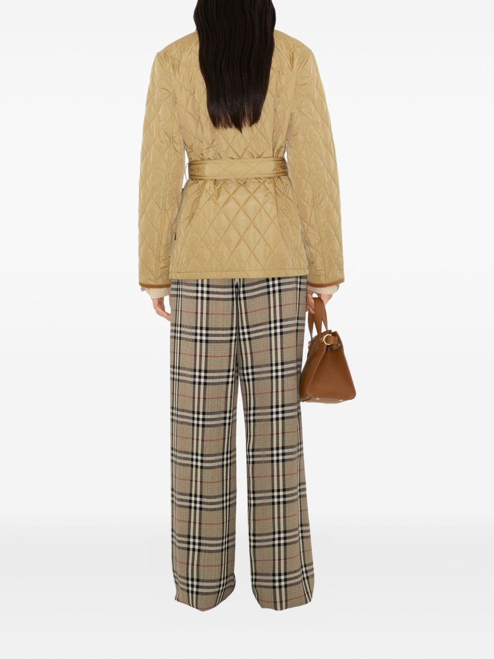 quilted belted jacket - 4