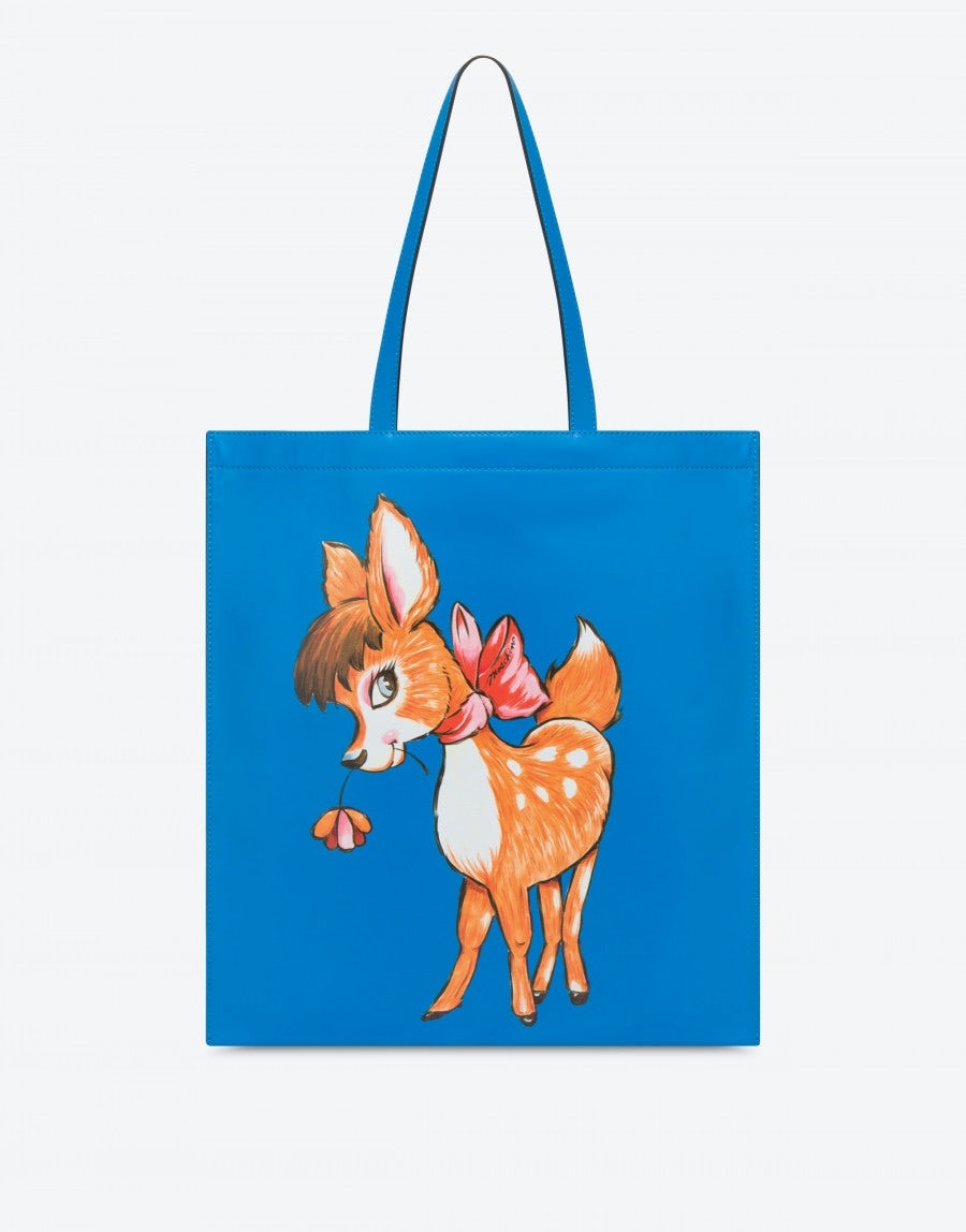 ILLUSTRATED ANIMALS NAPPA SHOPPER - 1