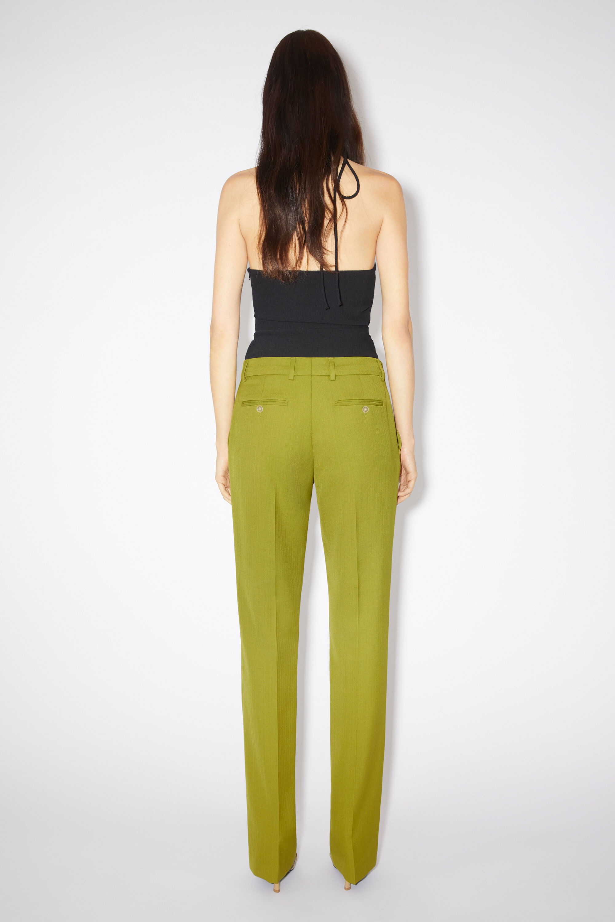 Narrow tailored trousers - Seaweed green - 3