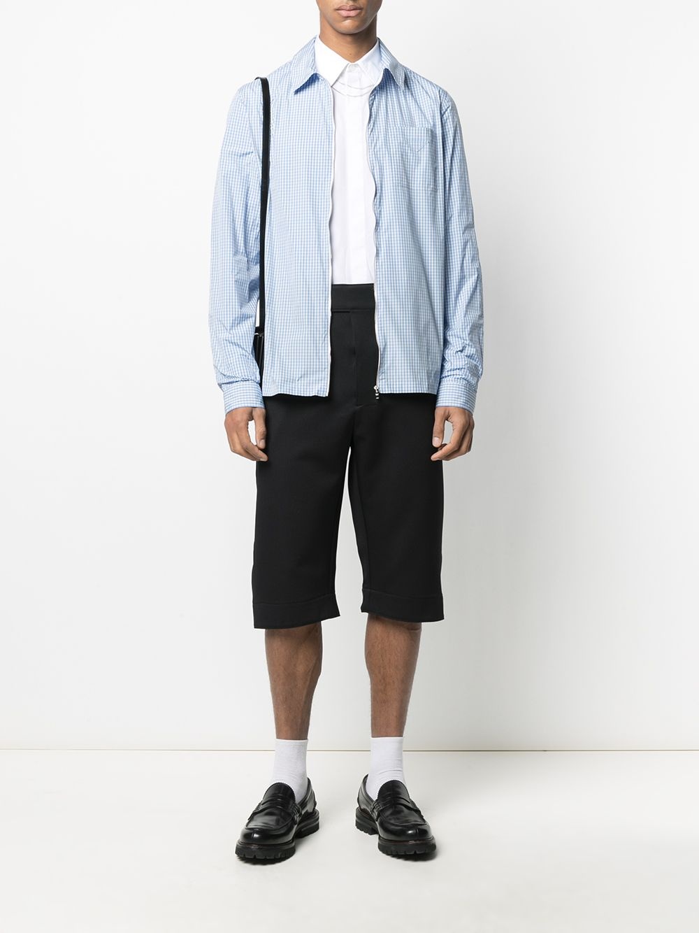 logo patch cropped trousers - 2