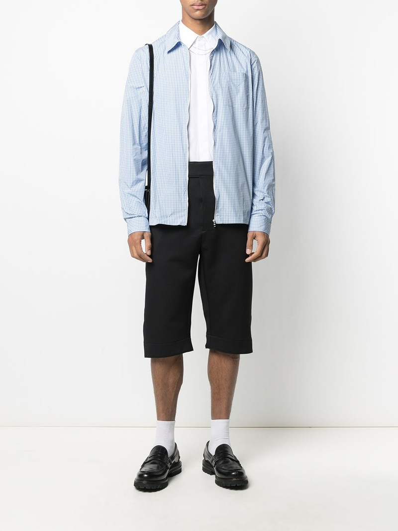 Prada logo patch cropped trousers outlook