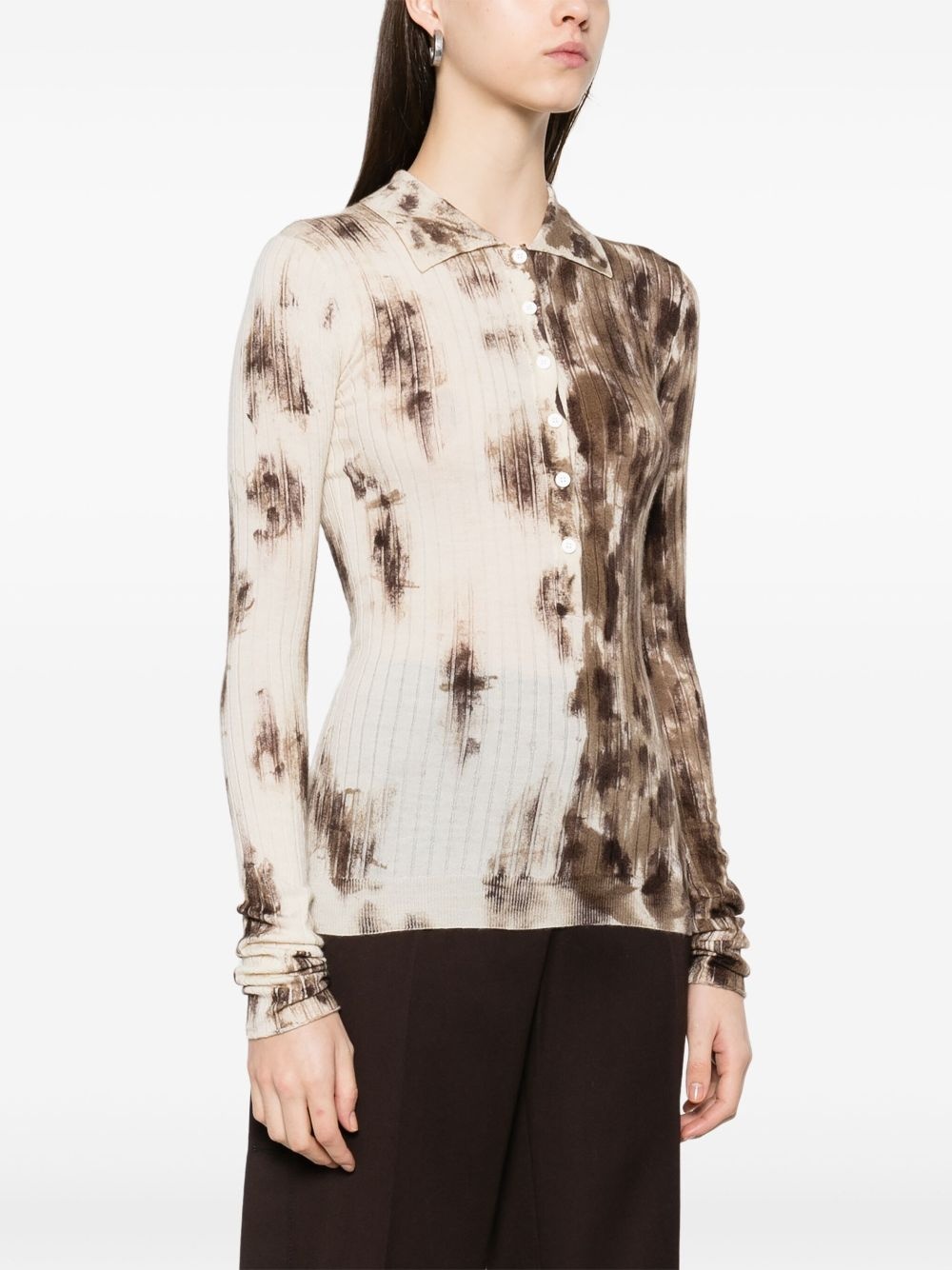 tie-dye polo top - 3