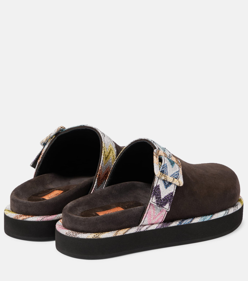 Missoni Zigzag suede clogs outlook