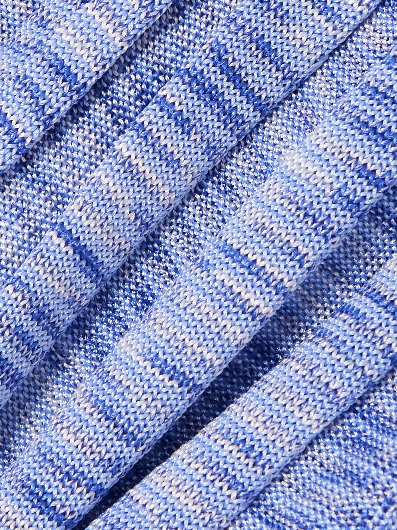Mouline ribbed-knit midi skirt Blue - 5