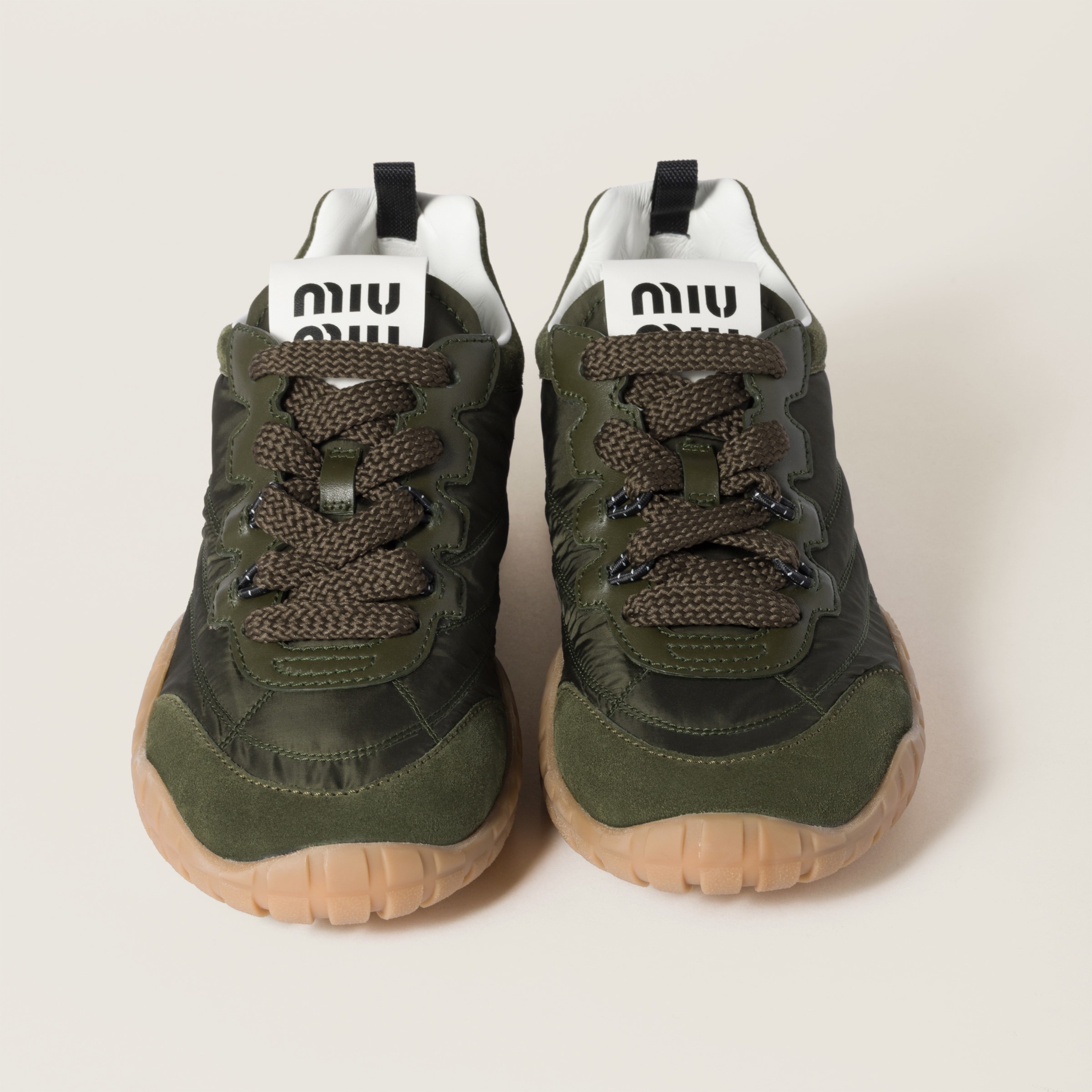 Tyre technical fabric and suede sneakers - 4